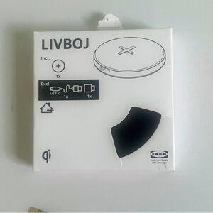 IKEA LIVBOJ Wireless Charger Black